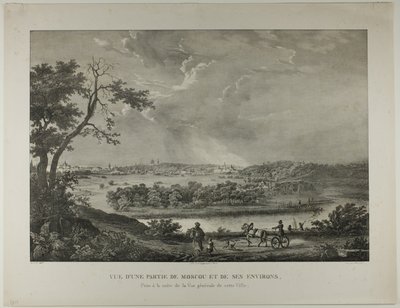 Ansicht eines Teils von Moskau und seiner Umgebung von Louis Julien Jacottet