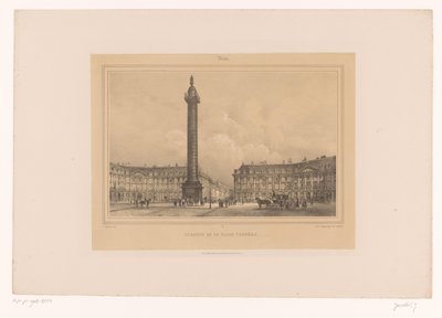 Ansicht der Colonne Vendôme von Louis Julien Jacottet