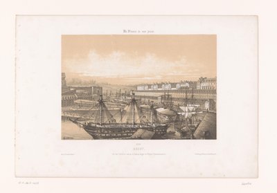 Ansicht des Arsenals am Hafen von Brest von Louis Le Breton