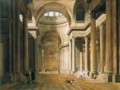 Innenansicht des Pantheons in Paris. Gemälde von Louis Leopold Boilly von Louis Leopold Boilly
