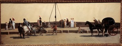 Passage du Pont Royal in Paris Gemälde von Louis Leopold Boilly (1761-1845) 1800 von Louis Leopold Boilly