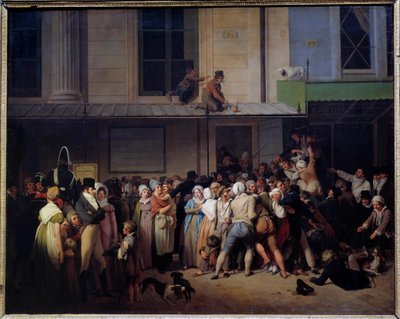 Der Eingang zum Theater der zweideutigen Komik bei einer freien Vorstellung von Louis Leopold Boilly