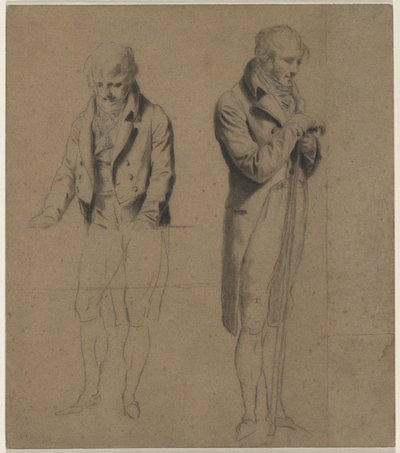 Zwei stehende Figuren (Studie für Ein Billardspiel) von Louis Leopold Boilly