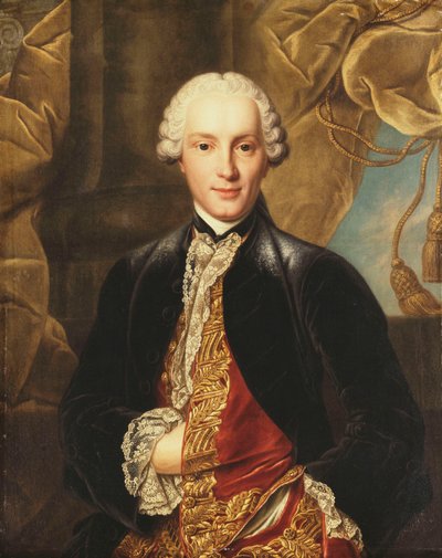 Porträt eines Gentlemans, Halbfigur, in grauer Jacke von Louis Tocqué