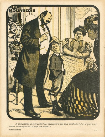 Die Butterplatte, Nummer 295, Satirisch in Farben von Louis Malteste