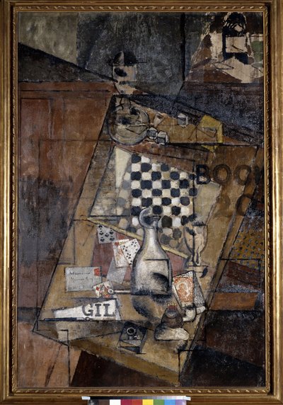 Stillleben mit Schachspiel von Louis Marcoussis