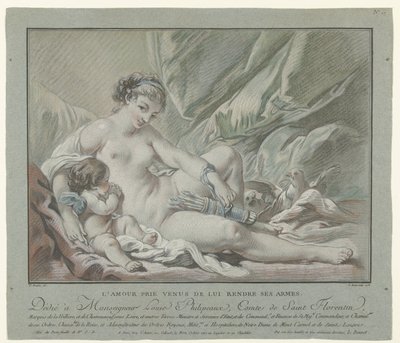 Cupido bittet Venus, ihm seine Pfeile zurückzugeben von Louis Marin Bonnet