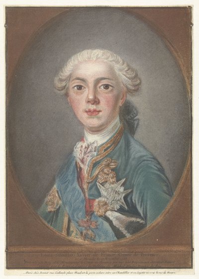 Porträt von Louis Stanislas Xavier de France von Louis Marin Bonnet