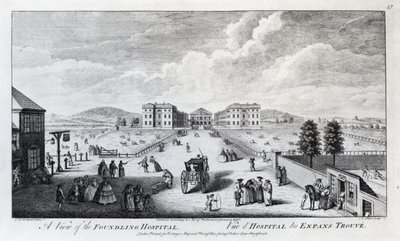 Ansicht des Findelhauses, gestochen von Nathaniel Parr, 1750 von Louis Philippe Boitard