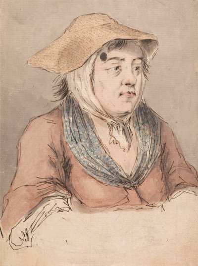 Frau mit blauer Bluse von Louis Philippe Boitard