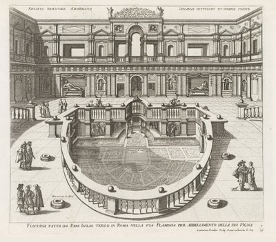 Nymphaeum in der Villa Giulia in Rom (Fontänen in den Palästen und Gärten von Rom) von Louis Rouhier