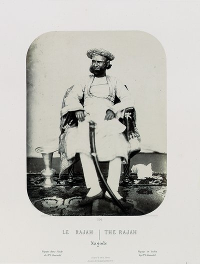 Ein königlicher Natch auf der Insel Jug Navas Oudeypour; Der Rajah, ca. 1865-68 von Louis Rousselet