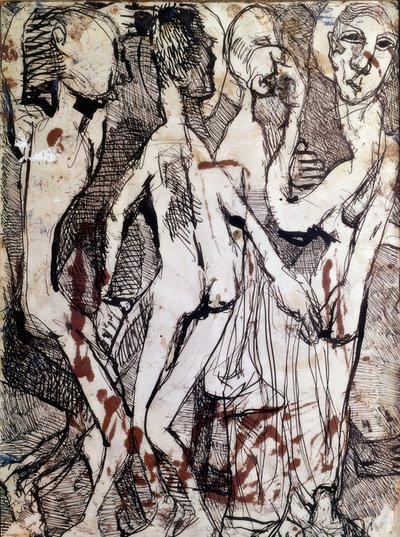 Komposition mit Figuren von Louis Soutter