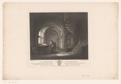Meditierender Philosoph von Louis Surugue