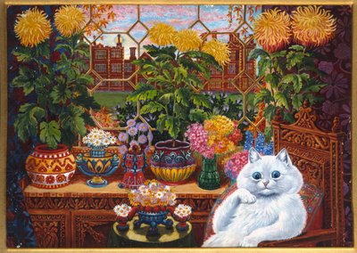 Meister des Katzenkollegs (Gouache) von Louis Wain
