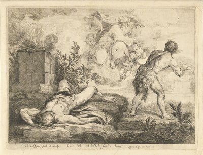 Gott ruft Kain zur Rechenschaft, nachdem er Abel getötet hat von Louis de Deyster