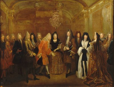 Ludwig XIV. empfängt Prinz August, den zukünftigen König von Polen und Kurfürsten von Sachsen, ca. 1714 von Louis de Silvestre