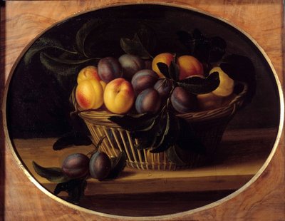 Stillleben mit Pfirsichen und Pflaumen von Louise Moillon