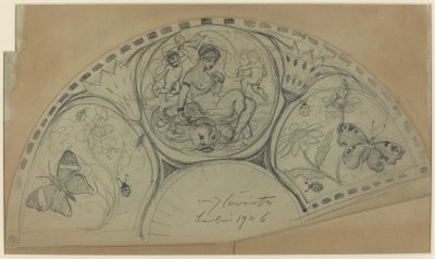 Fandesign [recto], wahrscheinlich 1906 von Lovis Corinth