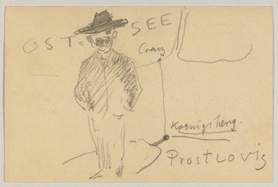 Lovis Corinth an Carl Strathmann: Postkarte, Poststempel 10. April 1903 von Lovis Corinth
