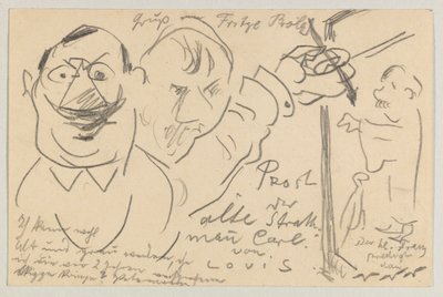 Lovis Corinth an Carl Strathmann: Postkarte, Poststempel 10. August 1904 von Lovis Corinth