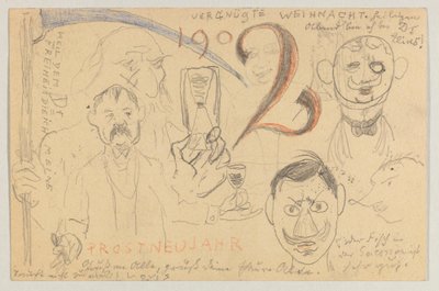 Lovis Corinth an Carl Strathmann: Postkarte, Poststempel 24. Dezember 1901 von Lovis Corinth