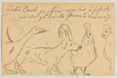 Lovis Corinth an Carl Strathmann: Postkarte, Poststempel 26. August 1905 von Lovis Corinth