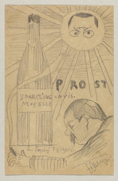 Lovis Corinth an Carl Strathmann: Postkarte, Poststempel 26. Dezember 1897 von Lovis Corinth