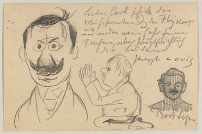 Lovis Corinth an Carl Strathmann: Postkarte, Poststempel 30. Januar 1903 von Lovis Corinth