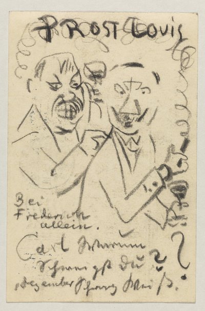 Lovis Corinth an Carl Strathmann: Postkarte, Poststempel 30. Oktober 1907 von Lovis Corinth