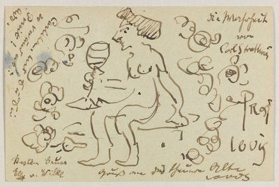 Lovis Corinth an Carl Strathmann: Postkarte, Poststempel 8. März 1906 von Lovis Corinth