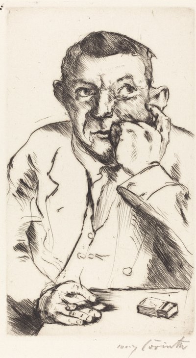 Männliches Bildnis mit Aufgestütztem Arm von Lovis Corinth