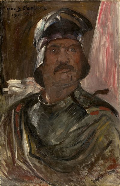 Selbstporträt in Rüstung von Lovis Corinth