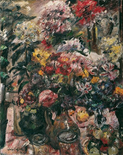 Stillleben mit Chrysanthemen und Amaryllis von Lovis Corinth