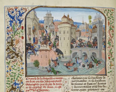 Niederlage der Jacquerie am 9. Juni 1358, ca. 1470-1475 von Loyset Liedet