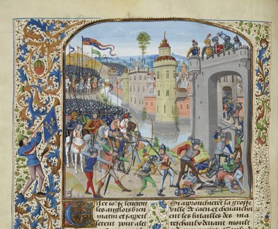 Die Schlacht von Caen im Jahr 1346 von Loyset Liedet
