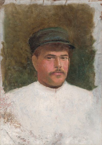Studie eines Mannes mit Pelzmütze von Laszlo Mednyanszky