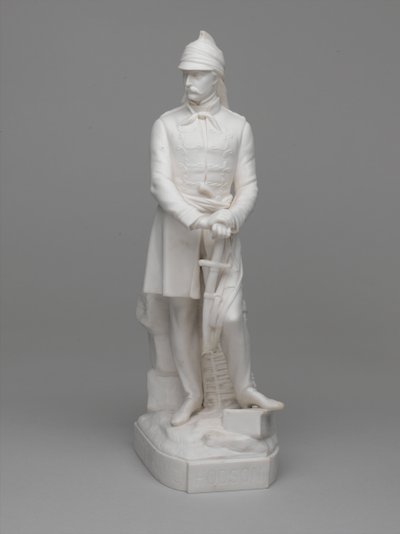Parianware-Statuette von Leutnant (später Major) William Hodson von Ltd Mintons