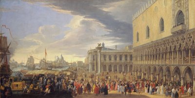 Die Ankunft des Earl of Manchester in Venedig, 1707-1710 von Luca Carlevarijs