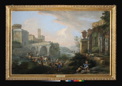 Capriccio mit der Ponte Rotto von Luca Carlevaris