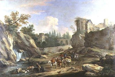 Reisende in der Campagna von Luca Carlevaris