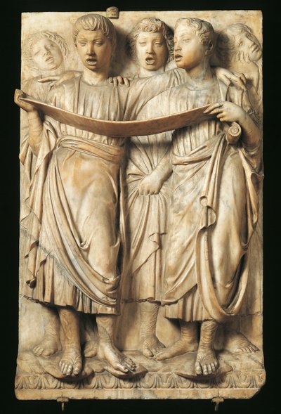 Singende Kinder (Detail) von Luca Della Robbia
