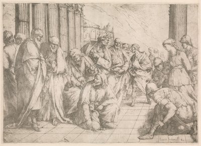 Christus und die Ehebrecherin von Luca Giordano