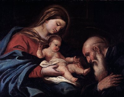 Madonna mit Kind und heiligem Benedikt von Luca Giordano