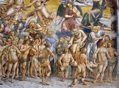 Gesegnete im Paradies, aus dem Freskenzyklus des Jüngsten Gerichts von Luca Signorelli