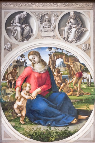 Madonna und Kind mit Ignudi von Luca Signorelli
