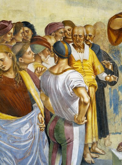 Predigt und Taten des Antichristen aus dem Zyklus des Jüngsten Gerichts (Detail) von Luca Signorelli