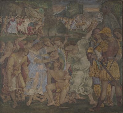 Der Triumph der Keuschheit: Liebe entwaffnet und gebunden Fresken aus dem Palazzo del Magnifico, Siena, 1509 von Luca Signorelli