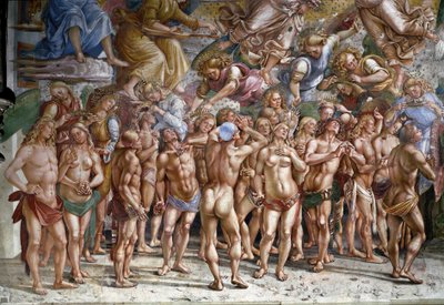 Das Jüngste Gericht: Die Auserwählten (Detail) von Luca Signorelli