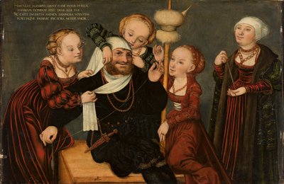 Herkules und Omphale von Lucas Cranach